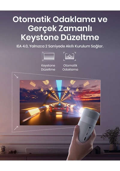 Anker Nebula Capsule Air Taşınabilir Projeksiyonlu Hoparlör Beyaz D4112