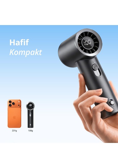 Acefast Taşınabilir Dijital Ekran Mini Fan - Yf1