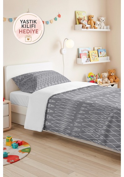 Gri Geometrik Modern Genç Odası Tek Kişilik Pike Takımı-beyaz Etnik 160x220 Cm Kapitone Yatak Örtüsü Bej