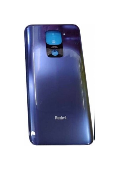 Xiaomi Redmi Note 9 Arka Pil Batarya Kapak Cam Senalstore - Mavi Mavi