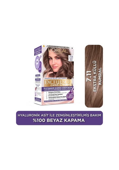Excellence Cool Creme 7.11 Ekstra Küllü Kumral Saç Boyası