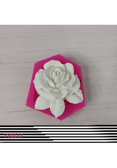Yy0137 Yapraklı Gül Silikon Kalıp
