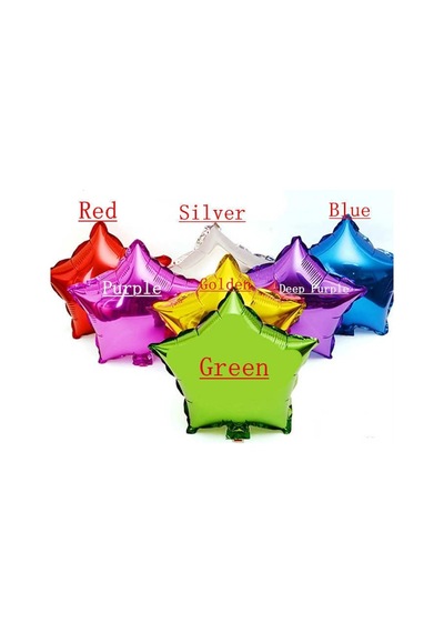 Folyo Balon 3 Farklı Renk Yıldız 5'Li Parti Süsleme