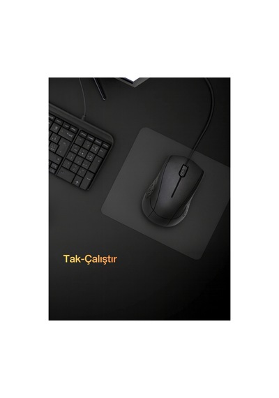 Concord Usb Kablolu 3d Optik Mouse 3 Tuş, Yüksek Dpı Hassasiyetli Bilgisayar Mouse C29mousesiyah