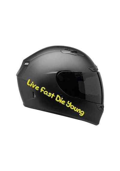 Tek Renk Live Fast Die Young Live Fast Die Young Helmet Stickers Kask Sticker Etiket Modeli
