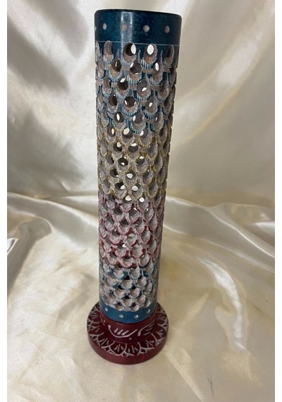 Yedi Çakra 7 Çakra Hand Made El İşi Feng Shui Ejderha Yılı Doğal Obsidyen Taşı Çubuk Konik Tütsülük Kule