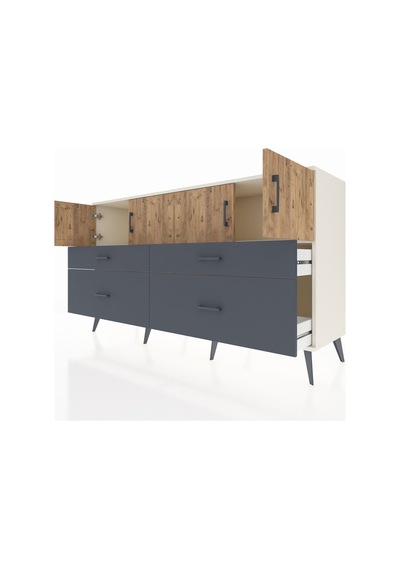 Hyperion Konsol 2 Raflı 4 Çekmeceli 4 Kapaklı 176x44x99 Aytaşı-ça Aytaşı-çam/antrasit Hyperion Konsol 2 Raflı 4 Çekmeceli 4 Kapaklı 176x44x99 Aytaşı-ça Aytaşı-çam/antrasit