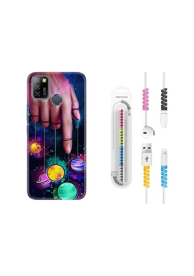 Infinix Smart 5 Kılıf Kablo Koruyuculu Finger Planet 1740