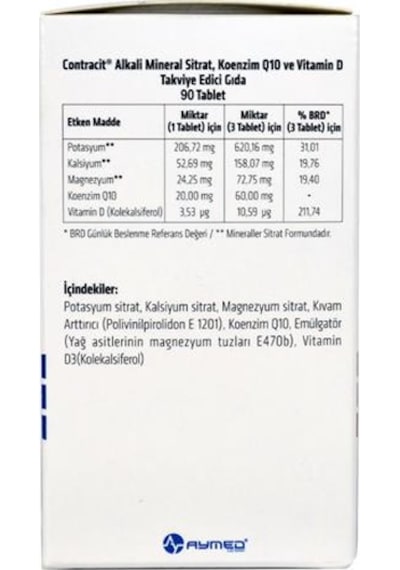 Contracit 90 Tablet - Gıda Besin Takviyesi Koenzim Q10Vitamin D