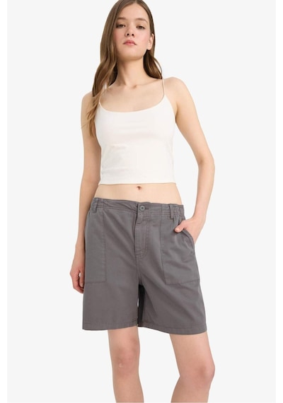 DeFacto Coool Normal Bel Kısa Paça Gabardin Bermuda Şort F3318AX25SMAR193