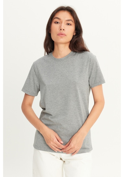 Ac&Co / Altınyıldız Classics Slim Fit Bisiklet Yaka Kısa Kol Pamuklu Erkek Tişört Koyu Gri