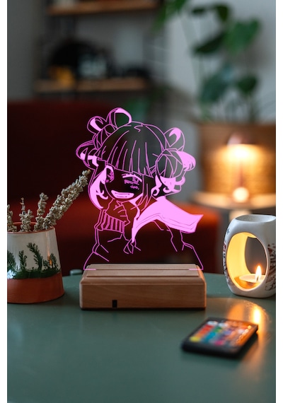 Himiko Toga - My Hero Academia 16 Renk Anime Gece Lambası