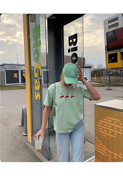 Unisex Mint Yeşili Renk Beyaz Logo Beyzbol Ny New York Şapka - Unisex Mint Yeşili