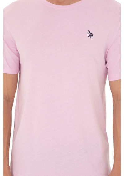U.S. Polo Assn. Erkek Bisiklet Yaka Basic T-shirt Pembe
