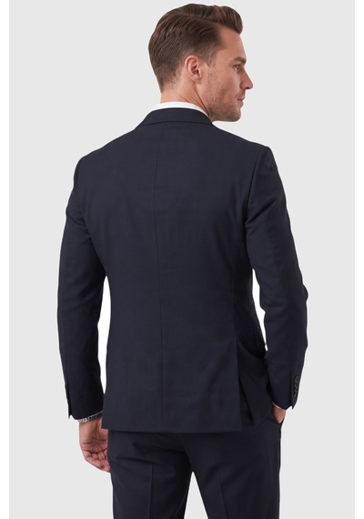 Deepsea Erkek Slim Fit Kruvaze Lacivert Takım Elbise Likralı Spor Şık Business 2702414