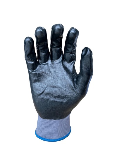 Juba-111260 Nylon Astarlı Nitril Kaplı İş Eldiveni Siyah