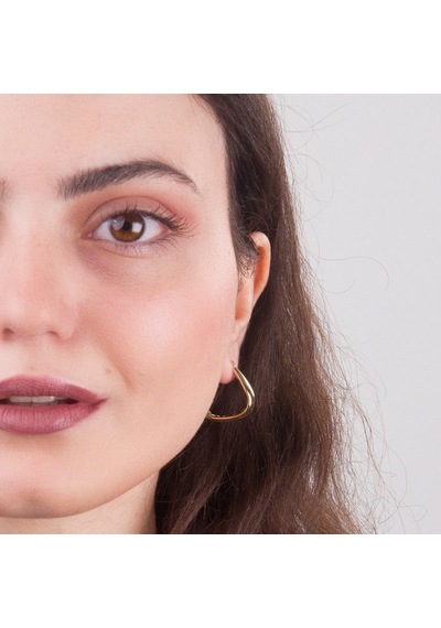 14 Ayar İtalyan Tasarım Altın Küpe 4,35 Gr-5970
