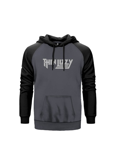 Thin Lizzy Logo Kırmızı Renk Reglan Kol Sweatshirt