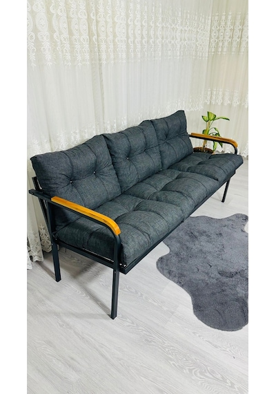 Madame Home Karanfil Balkon, Bahçe, Cafe - Metal Kanepe Koltuk Takımı 3 Lü Antrasit Madame Home Karanfil Balkon, Bahçe, Cafe - Metal Kanepe Koltuk Takımı 3 Lü Antrasit