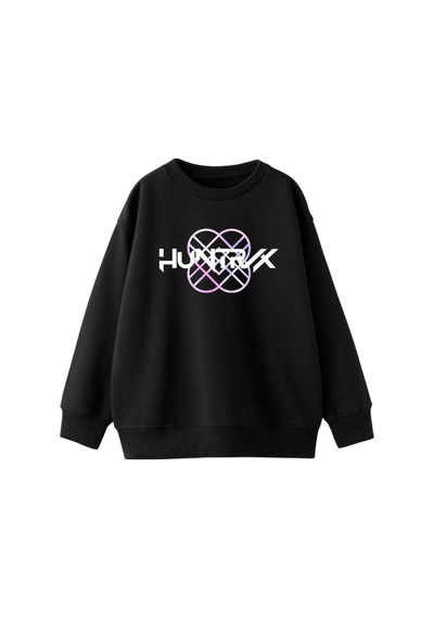 Kpop Kız Çocuk Sweatshirt St09570 Siyah