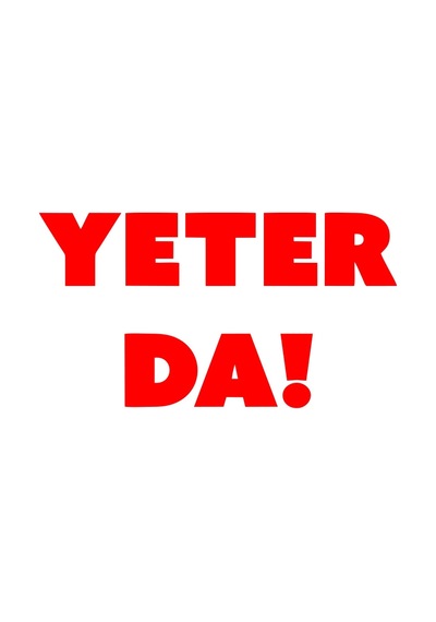 Yeter Da Araba Sticker 17x17 Cm Kırmızı