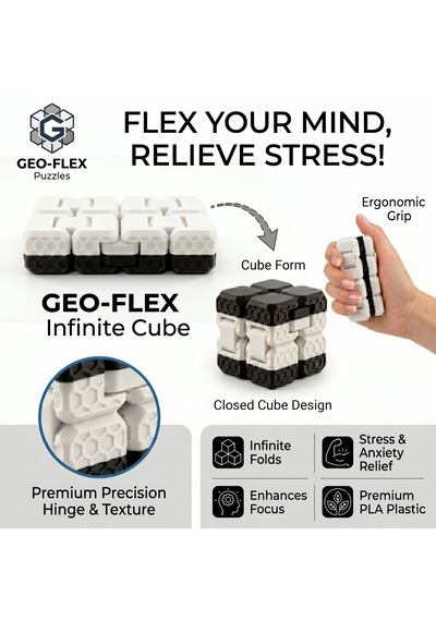 Taraftar Rengini Seç Fidget Cube - Siyah - Beyaz - Dayanıklı Stres Küpü Ve Konsantrasyon Aracı