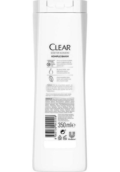 Clear Women Kepeğe Karşı Etkili Komple Bakım Şampuan 3 x 350 ML