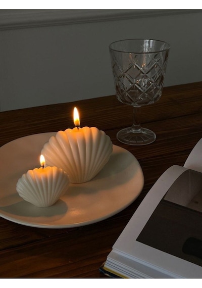 Bernami Vazo Pinterest Bir Adet Büyük Istiridye Şeklinde Dekoratif Mum Diğer