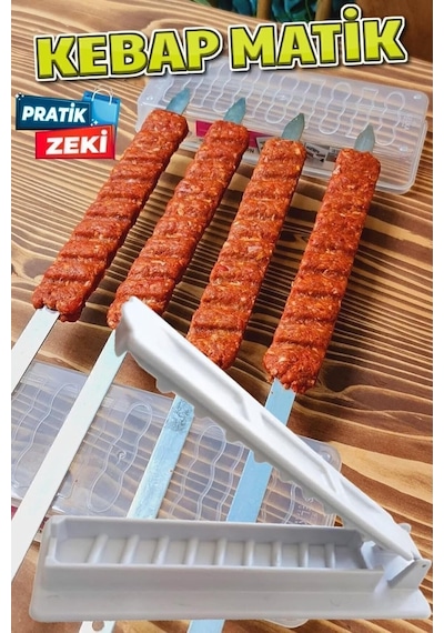 Bev Kitchen Kebapmatik Adana Urfa Kebap Kalıbı Aparatı Pratik Hızlı Kebap Makinesi Kutusu Kebap Matik Kalıp Diğer
