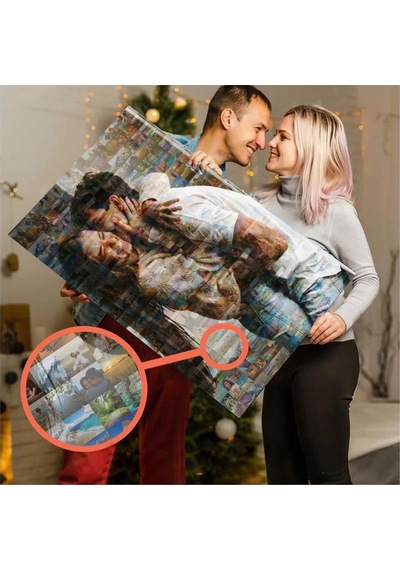 Kişiye Özel Mozaik Kolaj Poster - 29 X 42
