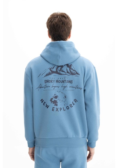 AR-MA Arma Şardonlu 3 İplik Erkek Relax Fit Kanguru Cepli Kapşonlu Sweatshirt 001