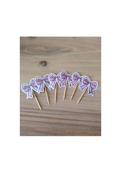 Pembe Kurdele 12li Cupcake Kürdan 12 Li Pipet Seti Pembe