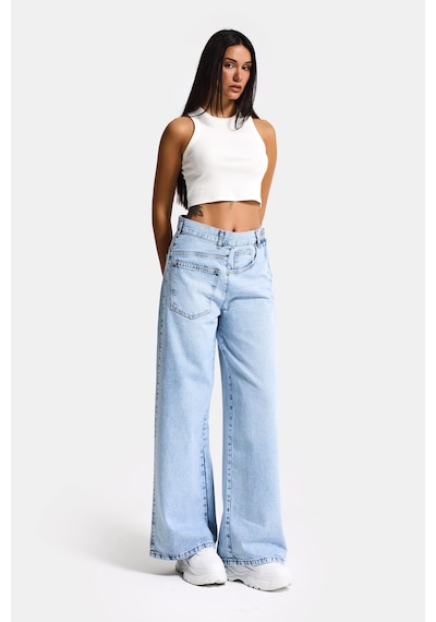 Itsbasic Kadın Ice Renk 4s6-3 Mega Baggy Fit Ön Arka Detay Tasarım Denim Jean Buz Mavi Itsbasic Kadın Ice Renk 4s6-3 Mega Baggy Fit Ön Arka Detay Tasarım Denim Jean Buz Mavi