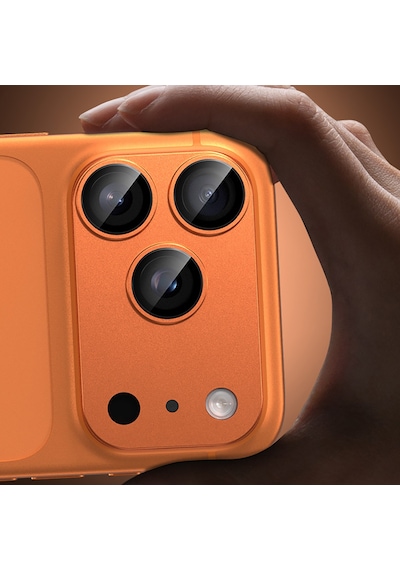 Apple Uyumlu   iPhone 17 Pro Max Benks Glass Warrior Anti Reflective Metal Kamera Lens Koruyucu Turuncu