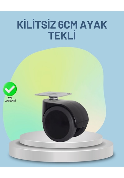 Csmtex Mobilya Tekerleği 6 Cm Kilitsiz Tekli Satış Çok Renkli