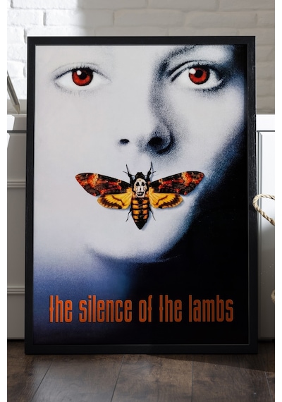 Kuzuların Sessizliği Siyah Ahşap Çerçeveli Poster, Dekoratif Film Duvar Tablosu