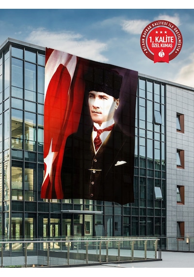 Atatürk Bayrağı 150x225 Cm - Raşel Kumaş 1. Kalite No13 150 X 225 CM