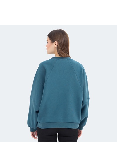 Slazenger VIA Kadın Oversıze Petrol Sweatshirt