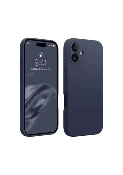 Apple İphone 16 Uyumlu Kılıf First Silikon - Lacivert