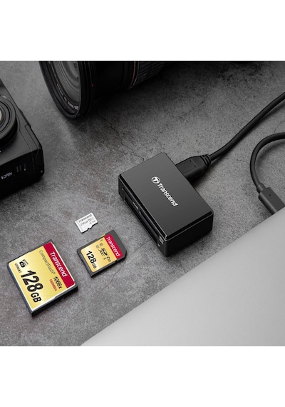 Transcend Ts-Rdc8K2 Cf/Sd/Sdhc/Sdxc/Microsd  Type-C Çoklu Kart Okuyucu