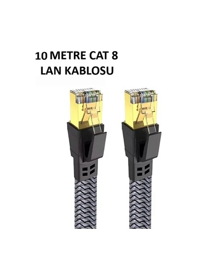 Cat 8 Lan Kablosu Ethernet Kablosu Örgü Kaplama, Yüksek Hızlı 10 Metre Diğer