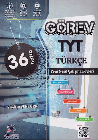 YKS TYT Türkçe Yeni Nesil Çalışma Föyleri 36 Hafta  -  Çiğdem Şentürk  -  Armada Yayınları