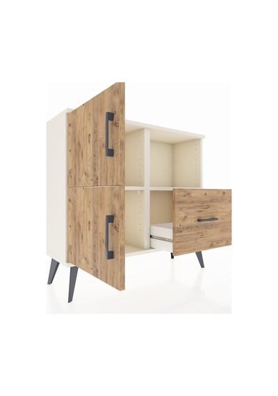 Arges Şifonyer 2 Raflı Tek Çekmeceli 2 Kapaklı 88x30x80 Aytaşı-çam Çam Arges Şifonyer 2 Raflı Tek Çekmeceli 2 Kapaklı 88x30x80 Aytaşı-çam Çam