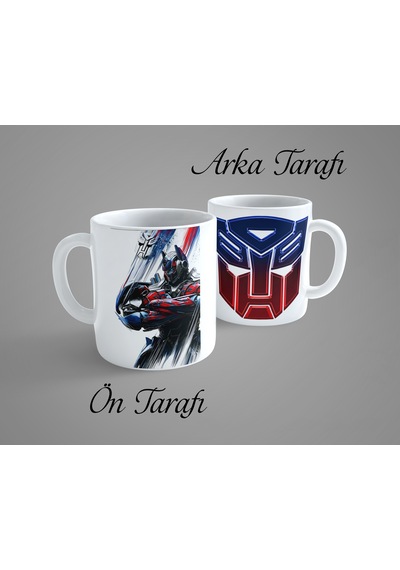 Transformers Optimus Prime 5 Porselen Kupa Bardak Beyaz