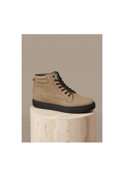Bafaş Ayakkabı 371616 Açık Kum Hakiki Dana Derisi Bilekli Erkek Sneaker