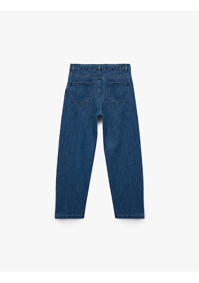 Koton Pamuklu Rahat Kesim Denim Pantolon Orta İndigo 6wkb40002td Indigo