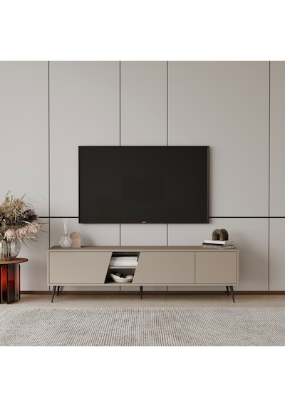 Roma 175 Cm Tv Ünitesi 100% Mdf Metal Ayak Kumtaşı