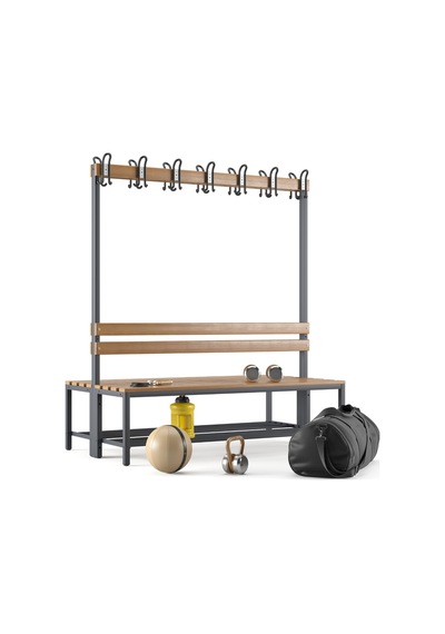 Ayakkabılıklı 4 Ayaklı Çift Taraflı Bank, 14 Kanca, 150x85x170 Cm, Spor Bankı Antrasit Ayakkabılıklı 4 Ayaklı Çift Taraflı Bank, 14 Kanca, 150x85x170 Cm, Spor Bankı Antrasit