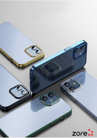 Apple Uyumlu iPhone 11 Kilif Seffaf Kenarlari Sert Kapak 499529587