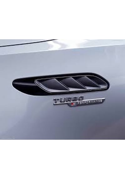 Dk Tuning Turbo E Performance Gri Siyah Çamurluk Yanı Logo Benz İle Uyumlu Bagaj Arma